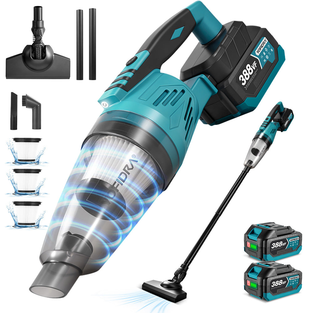 YOFIDRA Turbo Brush Cordless Car Vacuum Cleaner – Compatible with Makita 18V Battery