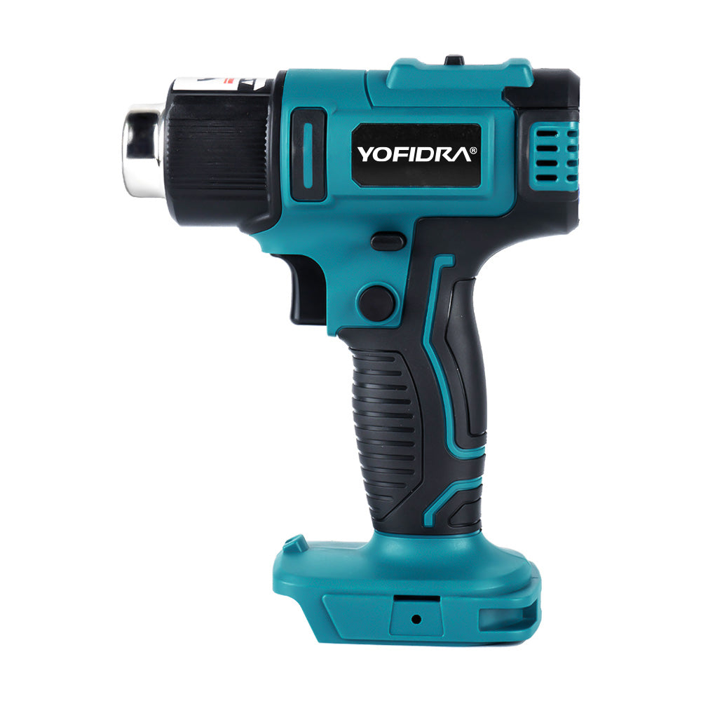 YOFIDRA 50-550℃ Temperature-Controlled Cordless Heat Gun with LED Display - Compatible with Makita 18V Batteries